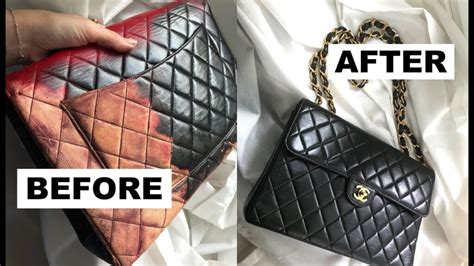 chanel shoe restoration|leather Chanel bag repair.